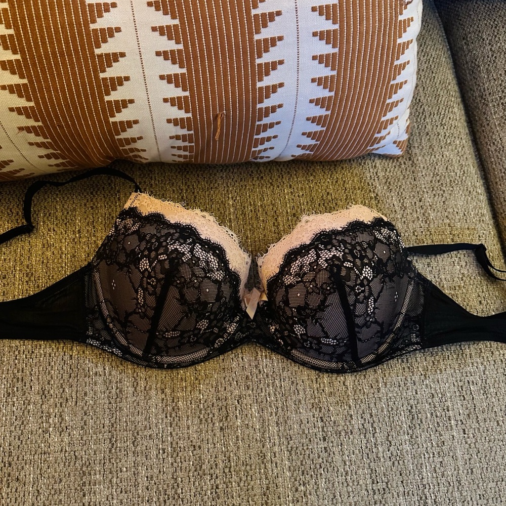Adore Me Black Lace Bra - 38DD